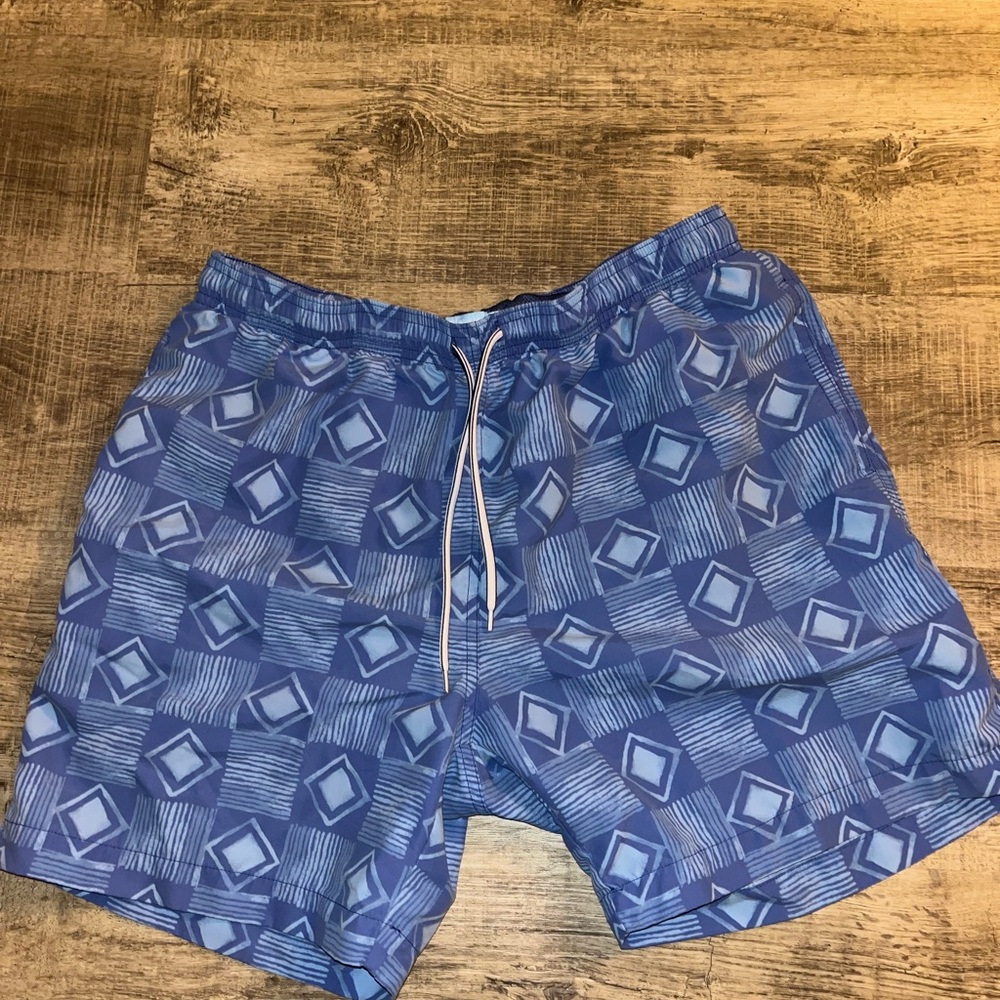J. McLaughlin Men’s Blue Swim Shorts Size M EUC